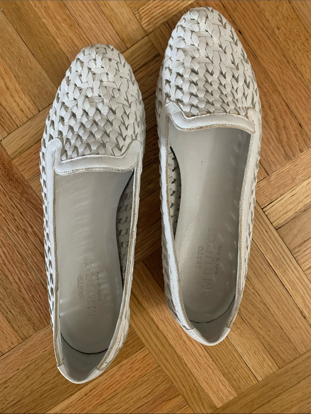 Sesto Meucci - ITALIAN Leather - Neya Loafer WHITE - Women’s Size 6.5
